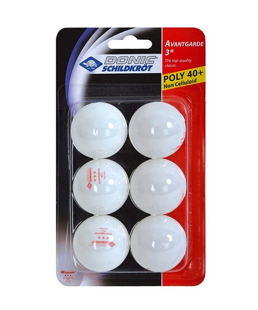 Мячи для настольного тенниса Donic Avantgarde 3, 6 штук, белый
