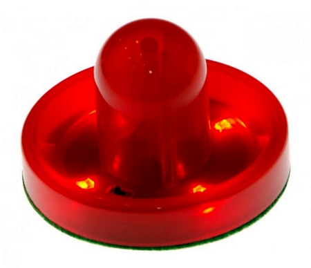 Бита для аэрохоккея Atomic Top Shelf/Lumen-X Laser LED d=96 мм красная