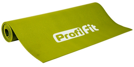 Коврик для йоги и фитнеса Profi-Fit 4 мм, проф плюс (светло-зеленый) 173x61x0,4