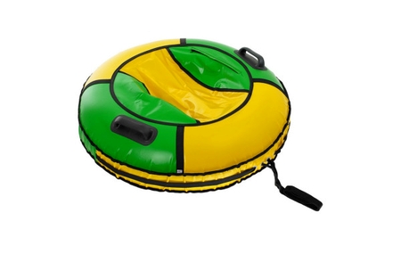 Надувная ватрушка (тюбинг) Комфорт d100см Polytube с автокамерой PT10082 желто-зеленый