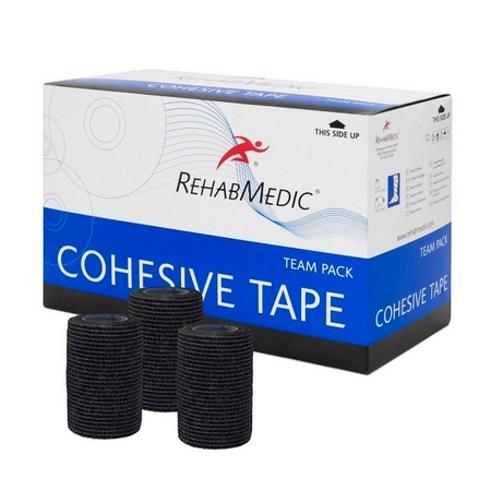 Тейп спортивный когезивный Rehab Cohesive Tape RMV0213BK, 7.5см x 4.6м, уп. 20 шт, черный