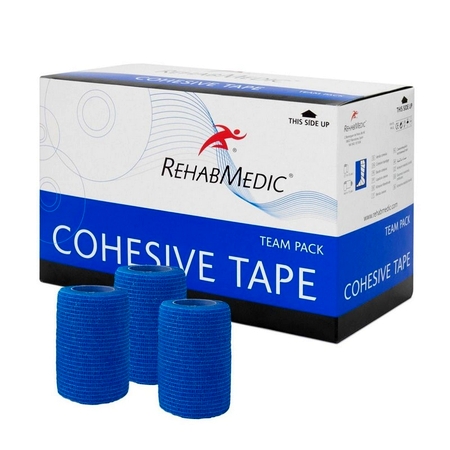 Тейп спортивный когезивный Rehab Cohesive Tape RMV0213BL, 7.5см x 4.6м, уп. 20 шт, синий